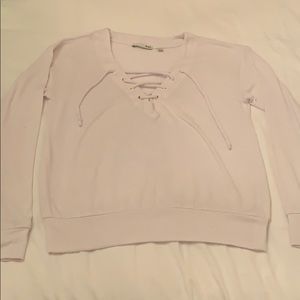 Wilfred white sweater with a front tie up size xs